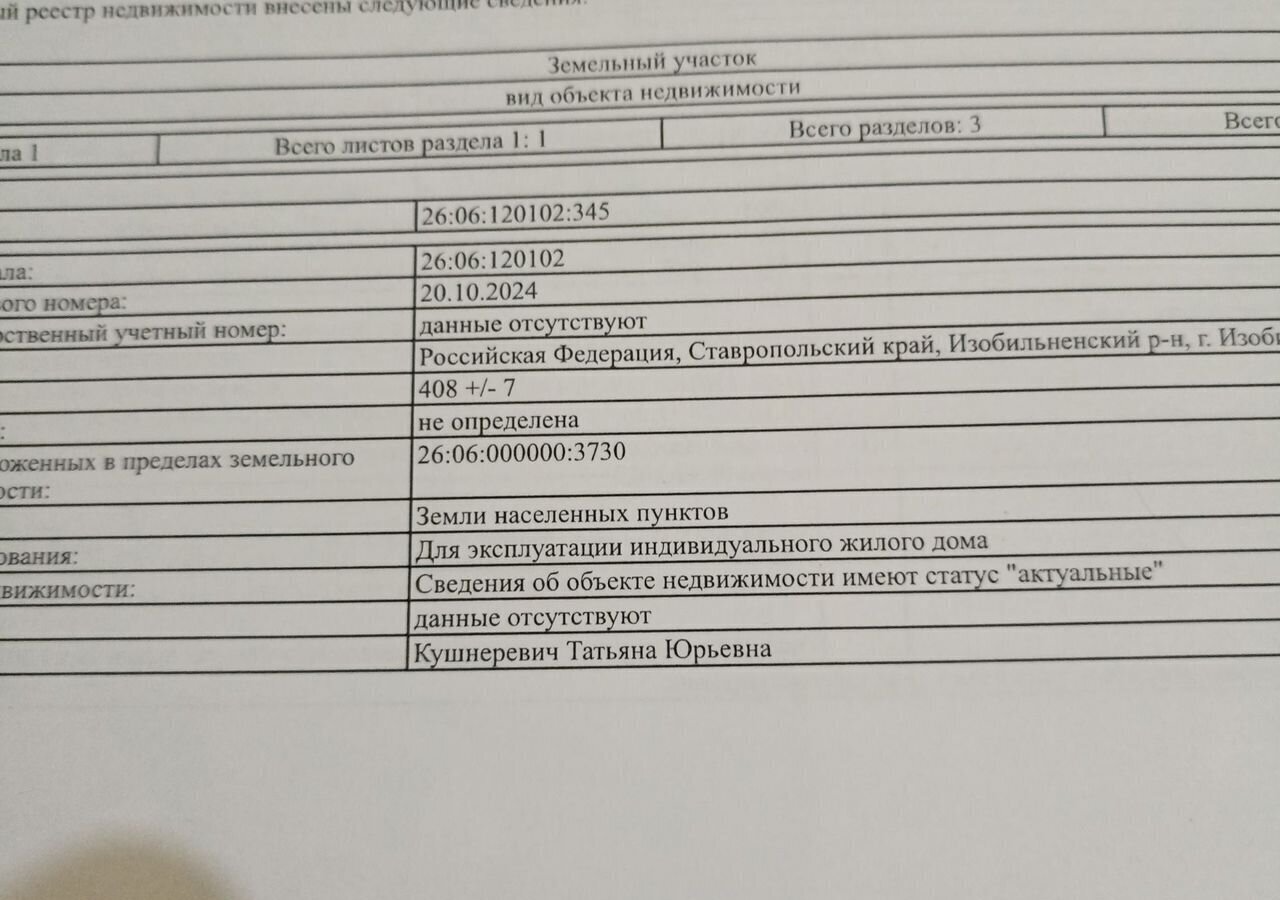 земля р-н Изобильненский г Изобильный ул Тухачевского 1 фото 1