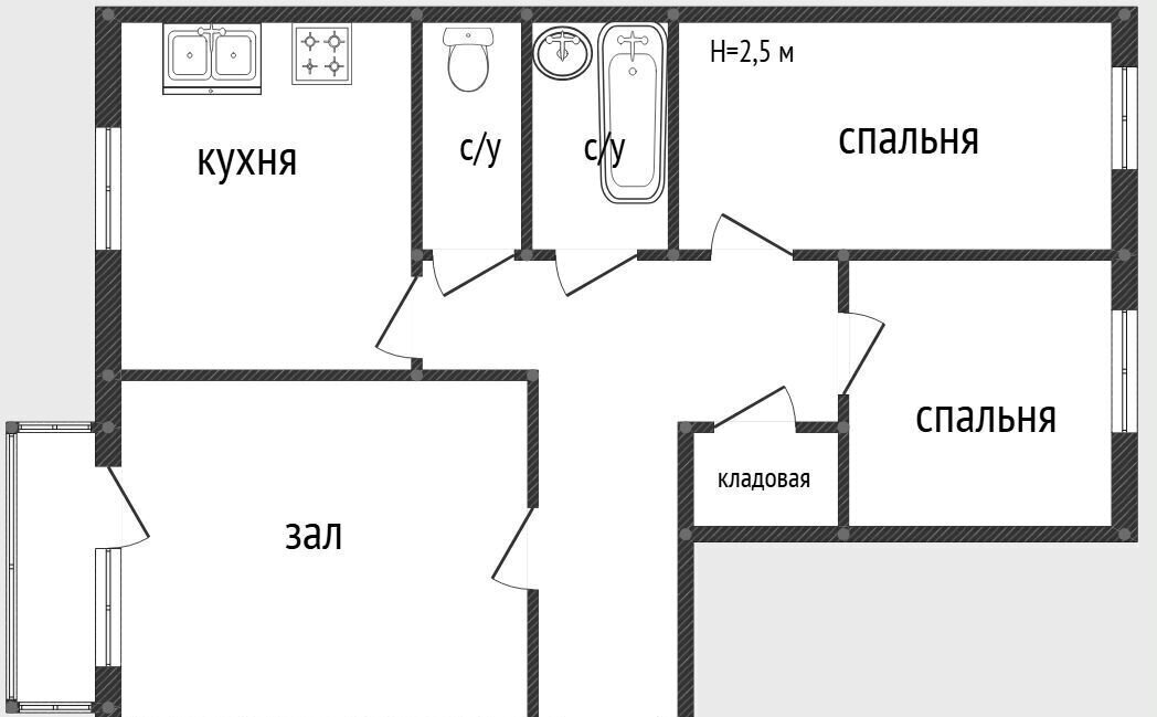 квартира г Челябинск п Миасский р-н Центральный ул Орловская 16 Миасс фото 19
