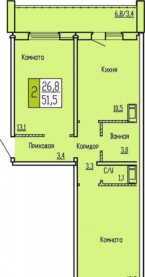 квартира г Курган Рябково ул Карбышева 52 корп. 2 фото 1