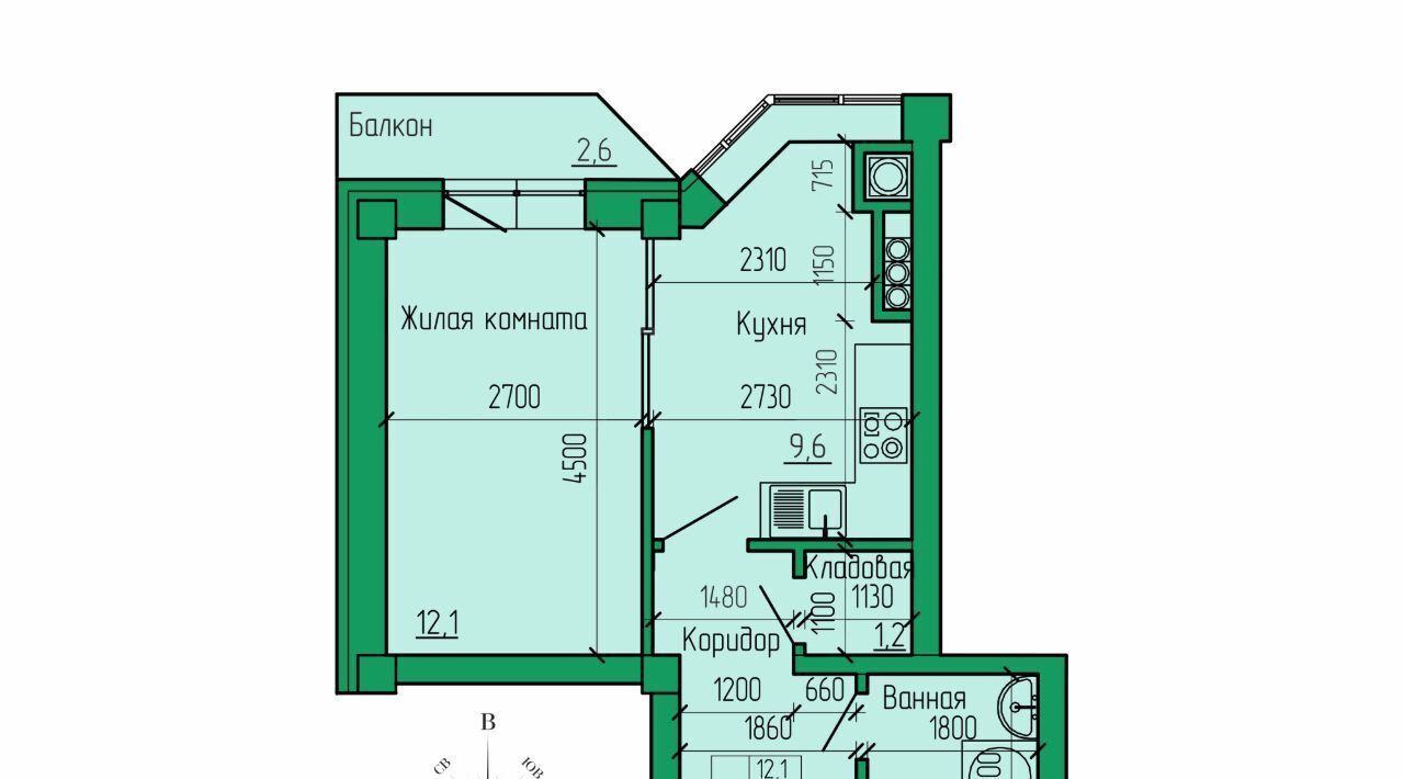 квартира г Ессентуки ЖК «Кленовая роща» фото 1