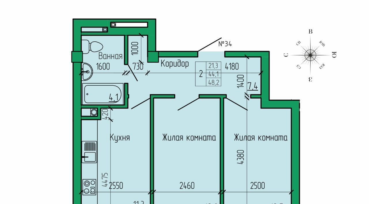 квартира г Ессентуки ЖК «Кленовая роща» фото 1