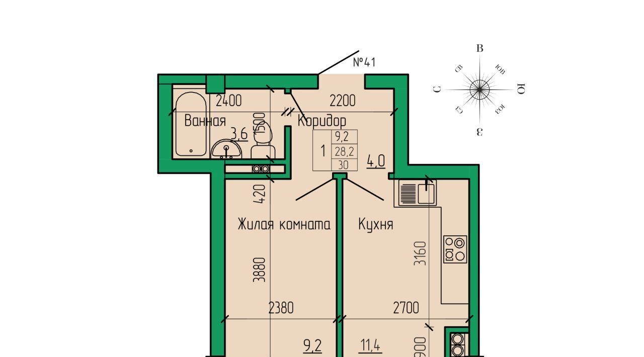 квартира г Ессентуки ЖК «Кленовая роща» фото 1