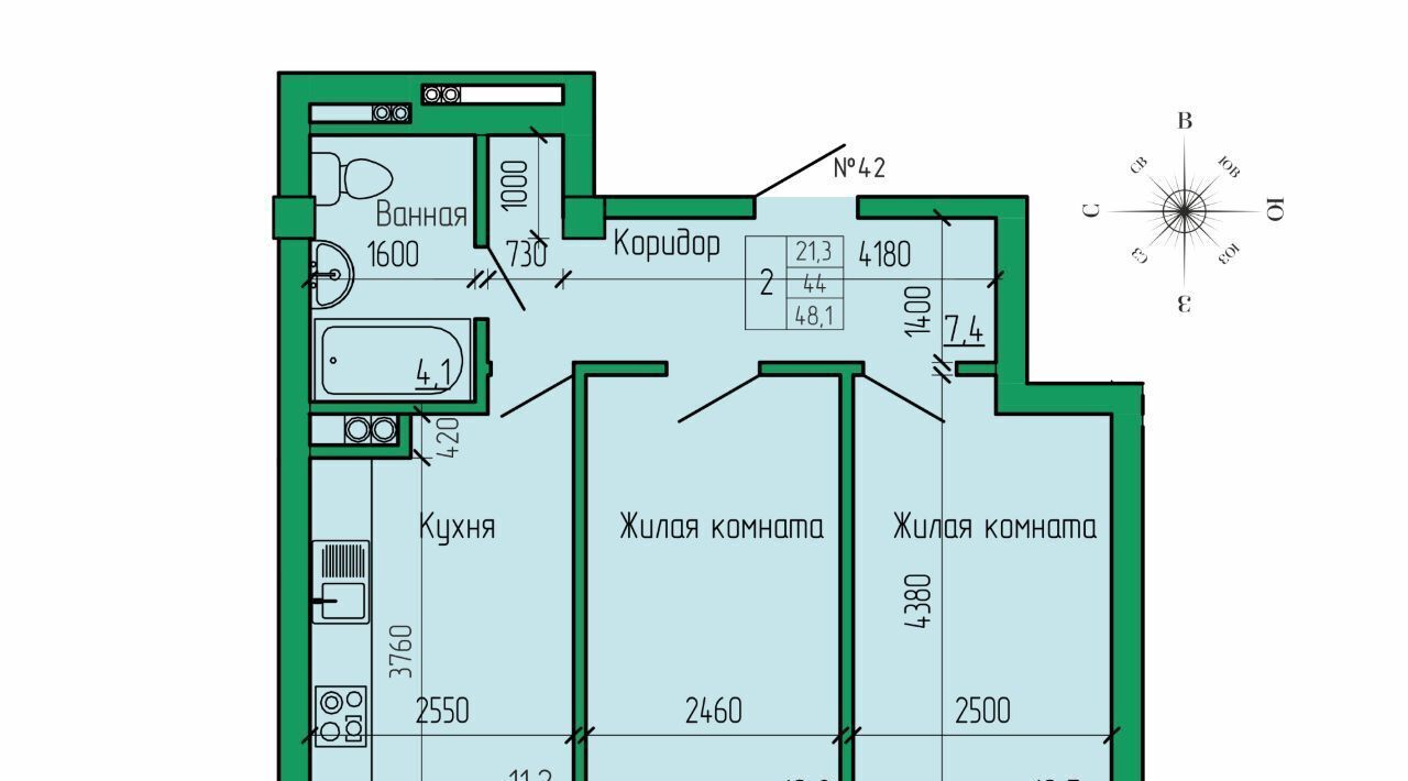 квартира г Ессентуки ЖК «Кленовая роща» фото 1