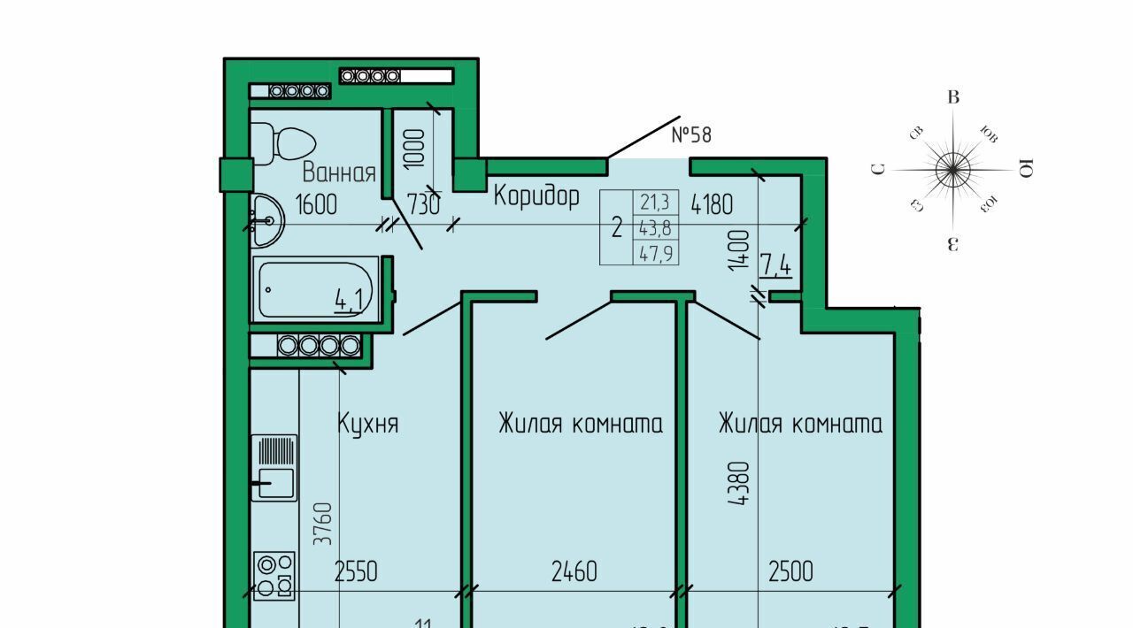 квартира г Ессентуки ЖК «Кленовая роща» фото 1