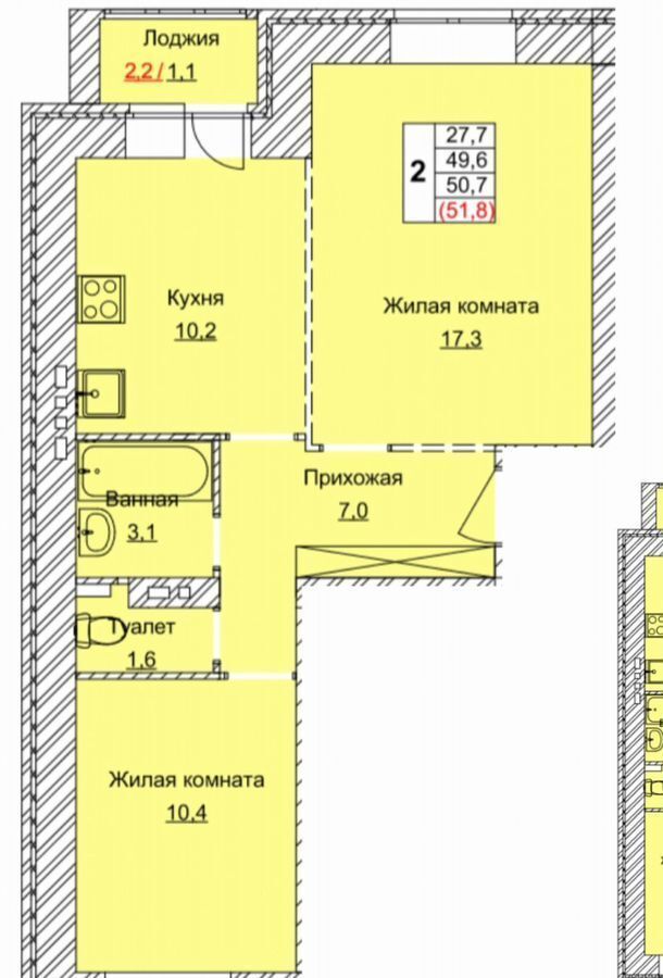 квартира г Королев мкр Болшево проезд Бурковский 52к/2 фото 13