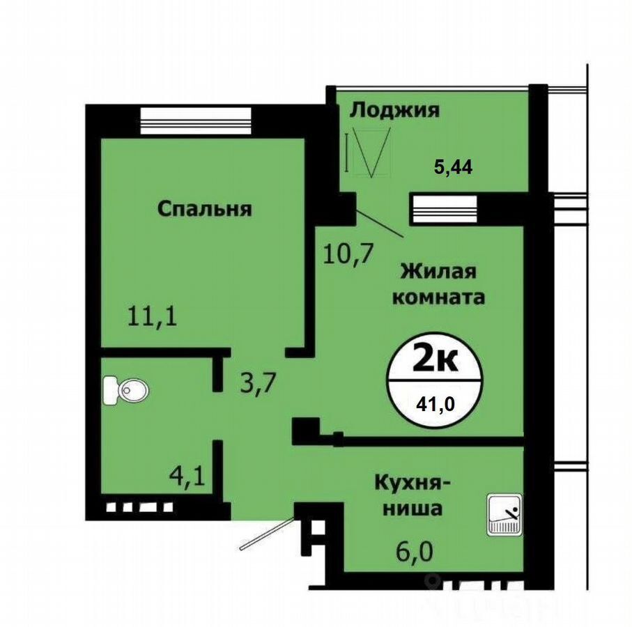 квартира г Красноярск р-н Свердловский ул Лесников 25а фото 19