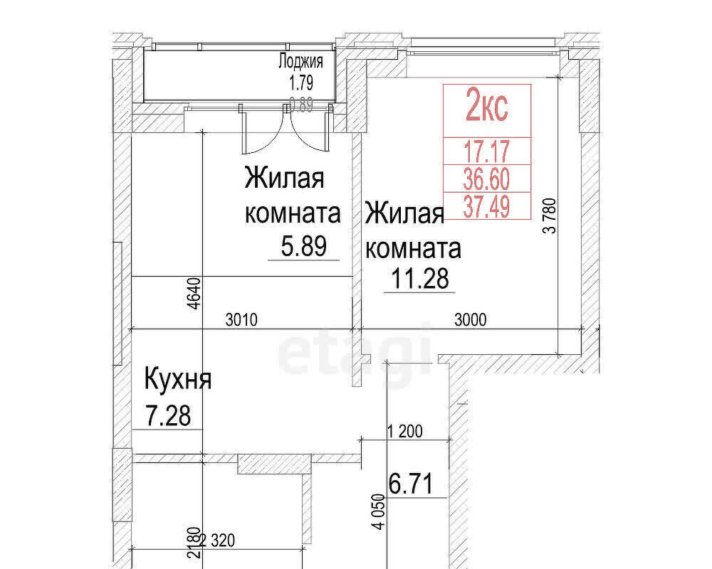 квартира г Новосибирск метро Площадь Гарина-Михайловского р-н Железнодорожный ул Фабричная 65/2 фото 1