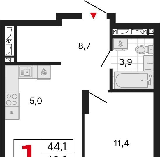 квартира г Екатеринбург Динамо ул Владимира Высоцкого 7/3 фото 1
