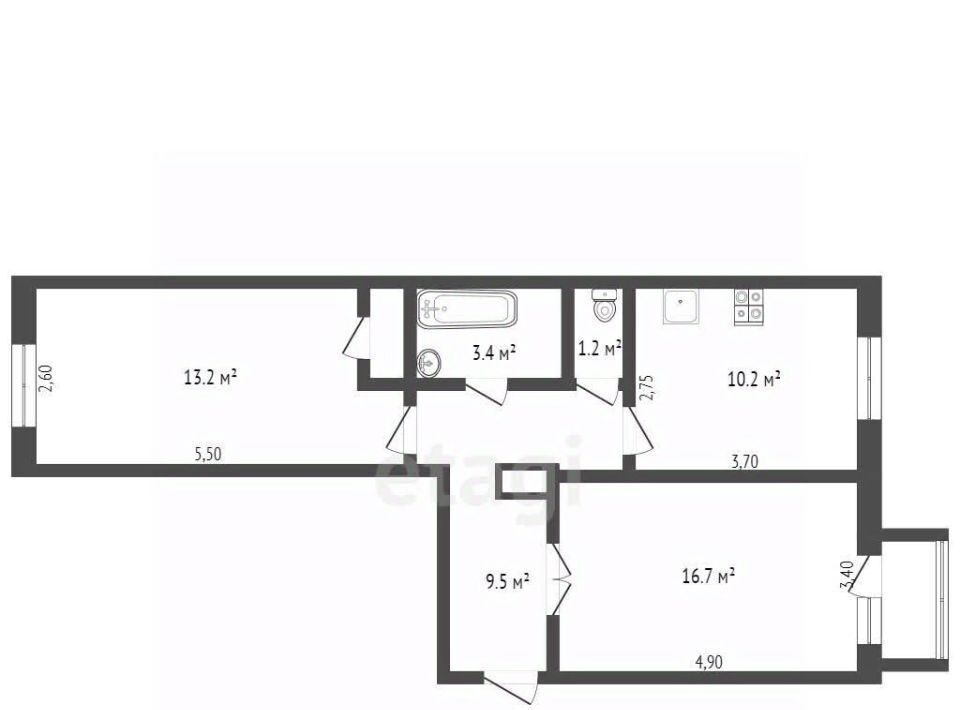 квартира г Киселевск ул Ленина 45 фото 2