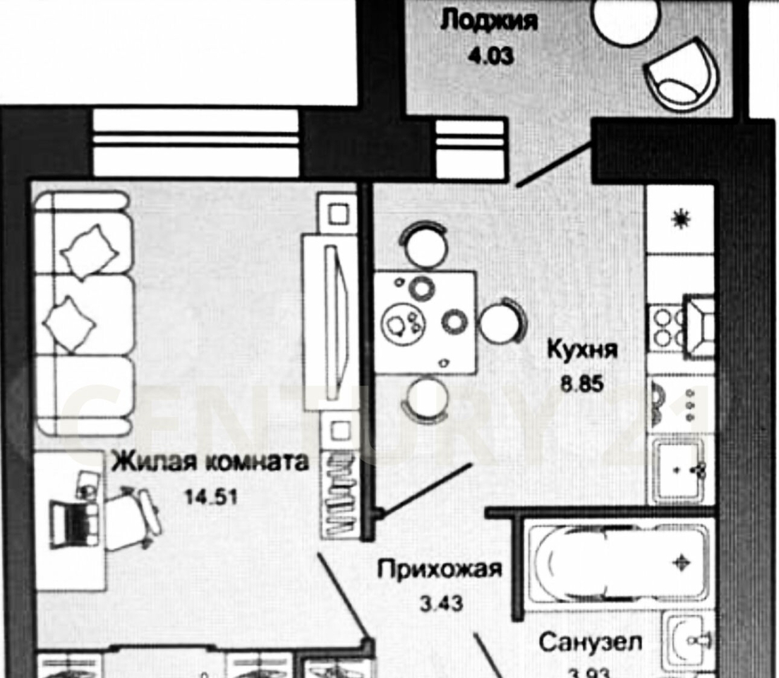 квартира г Ульяновск р-н Засвияжский 1-й УЗТС м-н, Доватора, 12 / Ефремова, 1 фото 2