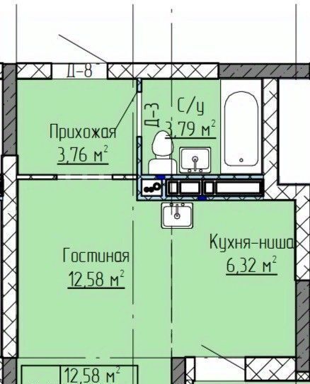 квартира р-н Нижнекамский г Нижнекамск ул Баки Урманче 12 городское поселение Нижнекамск фото 1