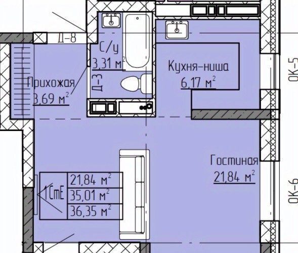 квартира р-н Нижнекамский г Нижнекамск ул Баки Урманче 12 городское поселение Нижнекамск фото 1