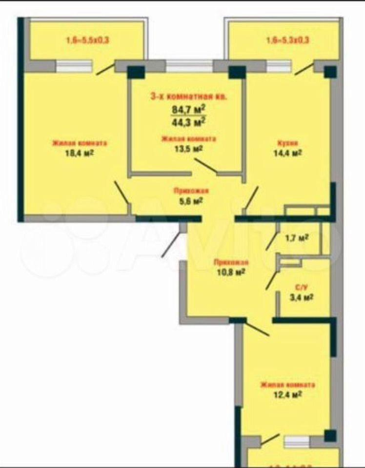 квартира г Краснодар р-н Прикубанский ул им. Симиренко 71/1 ЖК «Янтарный-4» фото 1