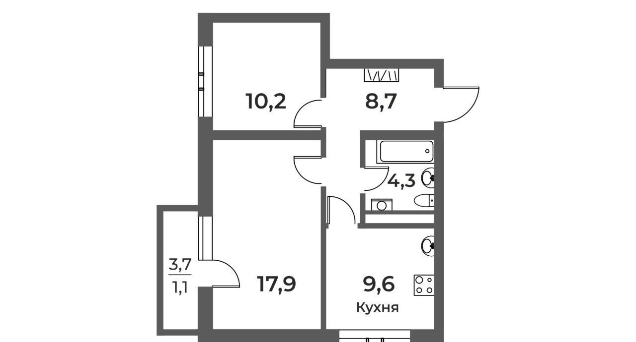 квартира г Новокузнецк р-н Центральный ул Уфимская 4 фото 1