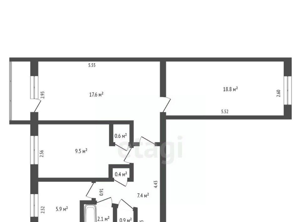 квартира г Чита р-н Ингодинский ул Селенгинская 9 фото 2