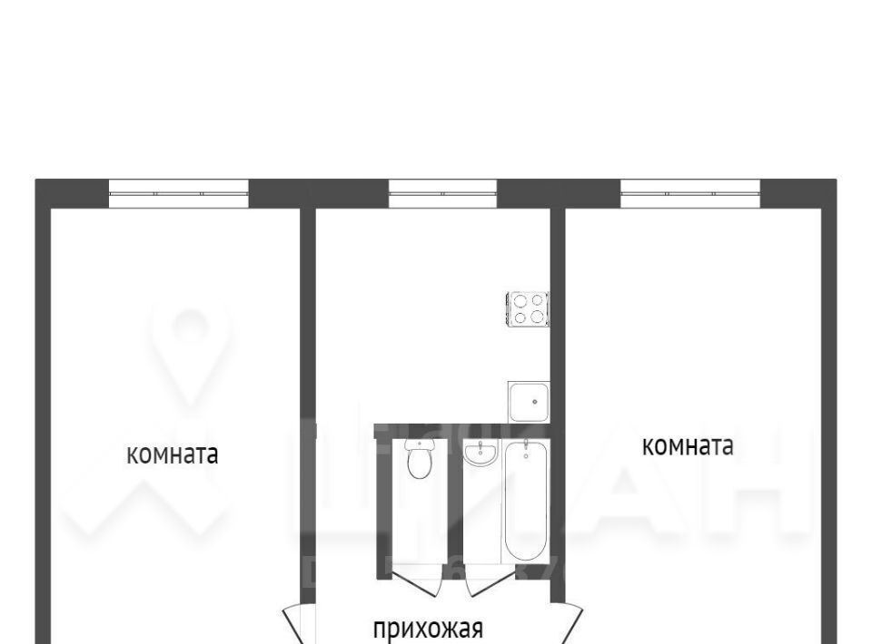 квартира г Балабаново Балабаново-1 ул 1 Мая 4 фото 2
