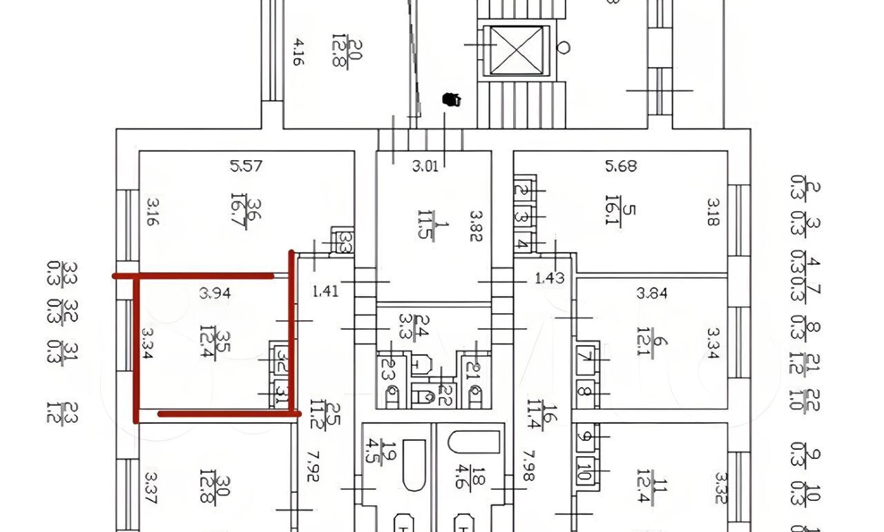 комната г Санкт-Петербург метро Проспект Большевиков пр-кт Искровский 6к/4 фото 13