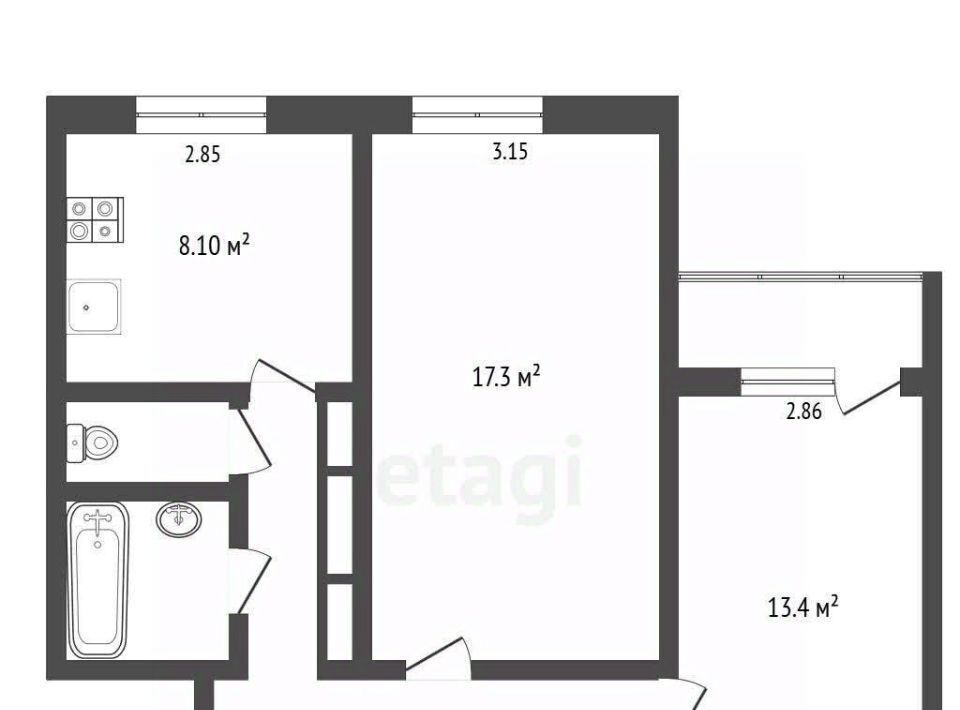квартира г Новый Уренгой мкр Мирный 5/3 фото 2