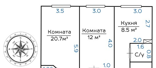квартира г Москва метро Улица 1905 года ул Пресненский Вал 7 ст 1 фото 2