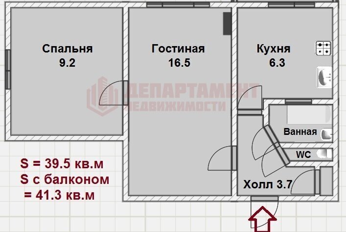 квартира г Астрахань р-н Советский ул Ахшарумова 78 фото 20