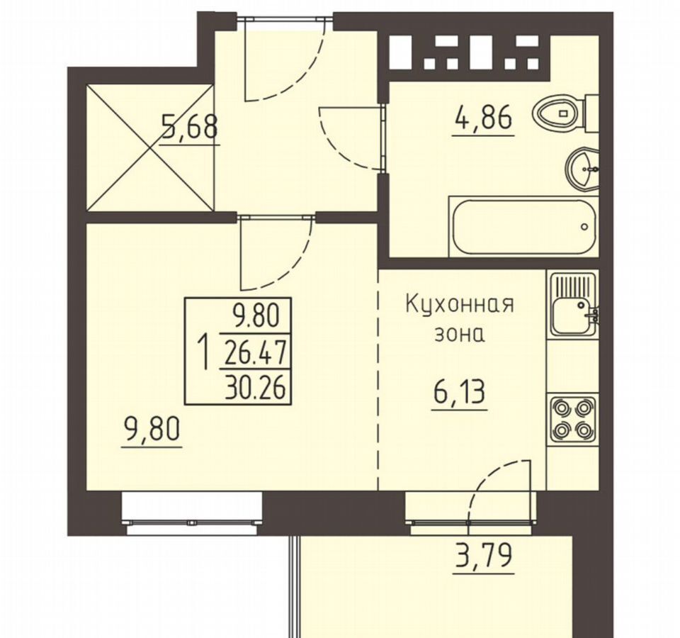 квартира г Иркутск р-н Свердловский ул Рылеева 7 фото 2