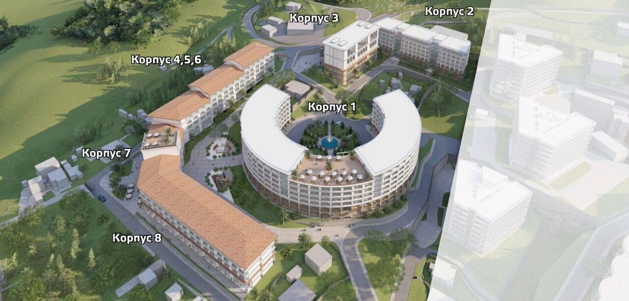 квартира г Сочи р-н Лазаревский ул Туристская с Аше МФК Royal Beach з/у 9 фото 1