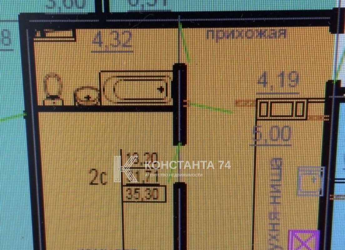 квартира г Челябинск р-н Советский ул Овчинникова 18а фото 11
