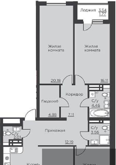 квартира г Воронеж р-н Центральный ул Ломоносова 116в фото 1
