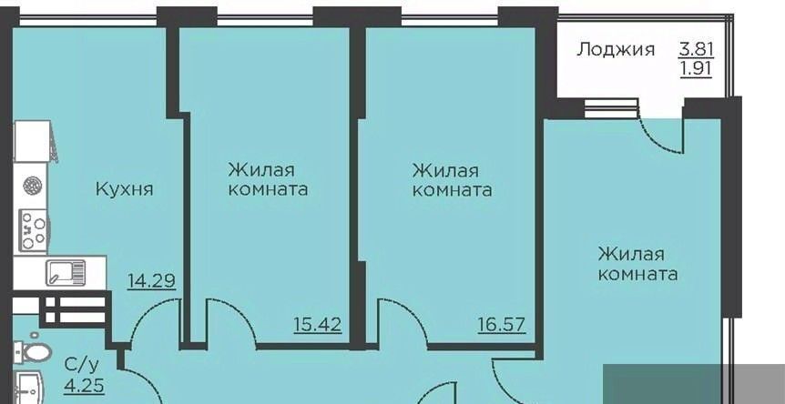квартира г Воронеж р-н Центральный ул Ломоносова 116в фото 1