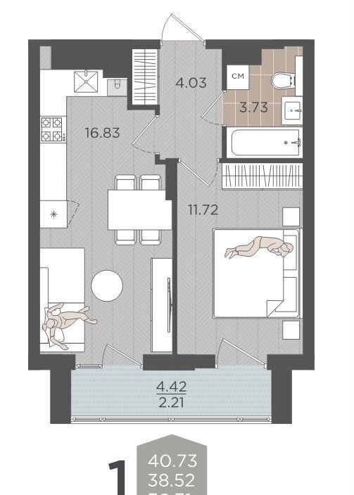 квартира г Калининград р-н Московский ул Батальная з/у 65Б фото 2