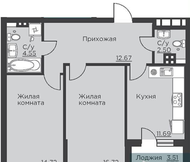 квартира г Воронеж р-н Центральный ул Ломоносова ЖК «‎Городские сады» з/у 116/25 фото 1