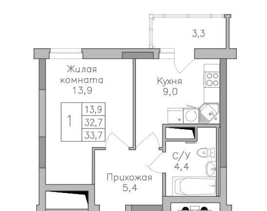 квартира г Воронеж р-н Советский Придонской ЖК ПОКОЛЕНИЕ ул. Силикатная/ул. Защитников Родины/ул. Крейзера/ул. Романтиков/ул. Мосина/ул. Мазлумова, поз. 2 фото 2