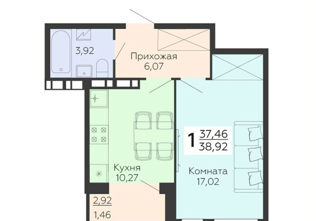 квартира г Воронеж р-н Коминтерновский ул 45 стрелковой дивизии 113 фото 1