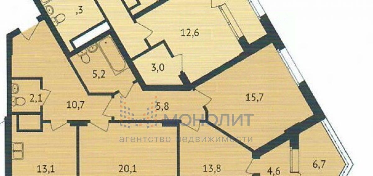 квартира г Нижний Новгород Горьковская ул Владимира Высоцкого 1 фото 2