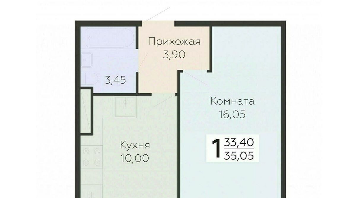 квартира г Всеволожск Южный ЖК Радужный Проспект Большевиков фото 1