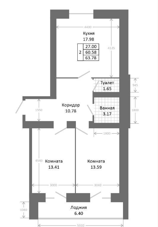 квартира г Ярославль р-н Фрунзенский ул Дядьковская 50к/2 фото 2