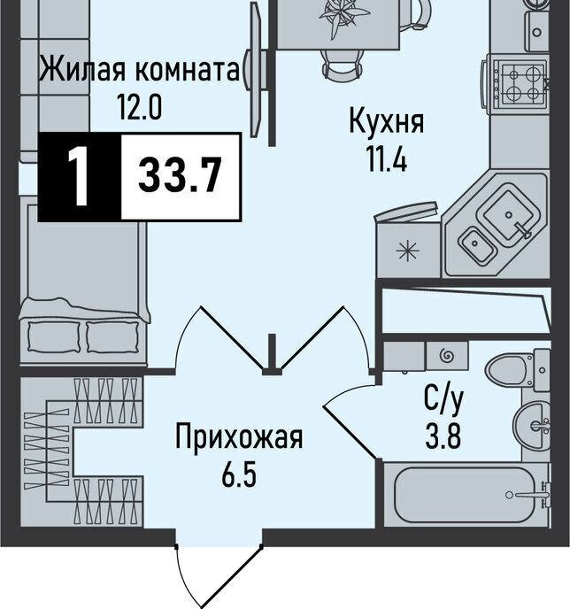 квартира г Железноводск п Иноземцево п Капельница ЖК «Живописный» фото 1