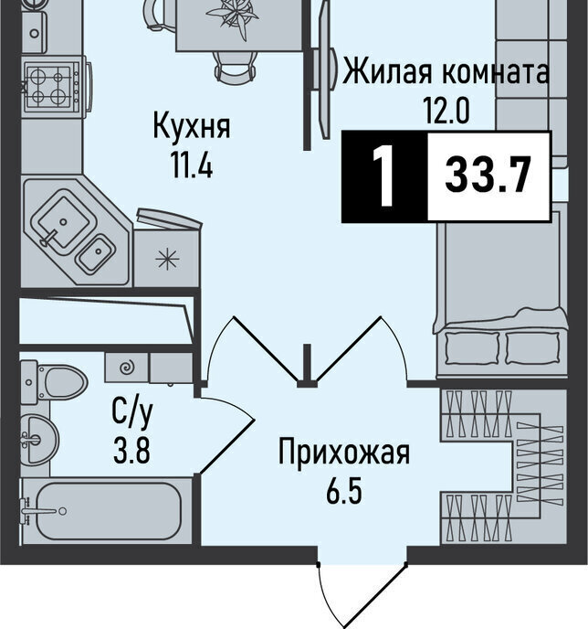 квартира г Железноводск п Иноземцево п Капельница ЖК «Живописный» фото 1