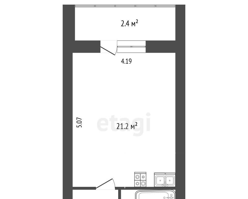квартира г Омск ул Багратиона 31 фото 11
