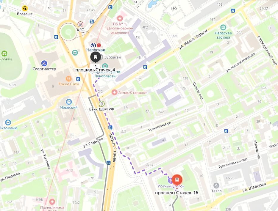 квартира г Санкт-Петербург метро Нарвская ул Швецова 4 фото 12