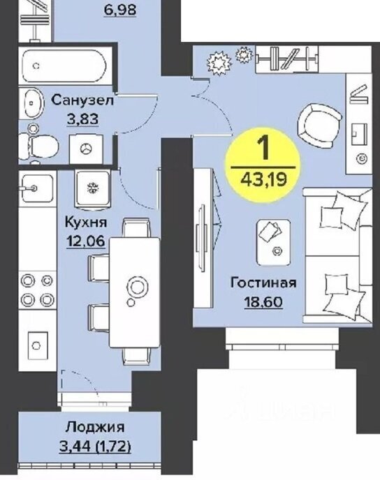 квартира г Йошкар-Ола ул Машиностроителей 59 фото 1