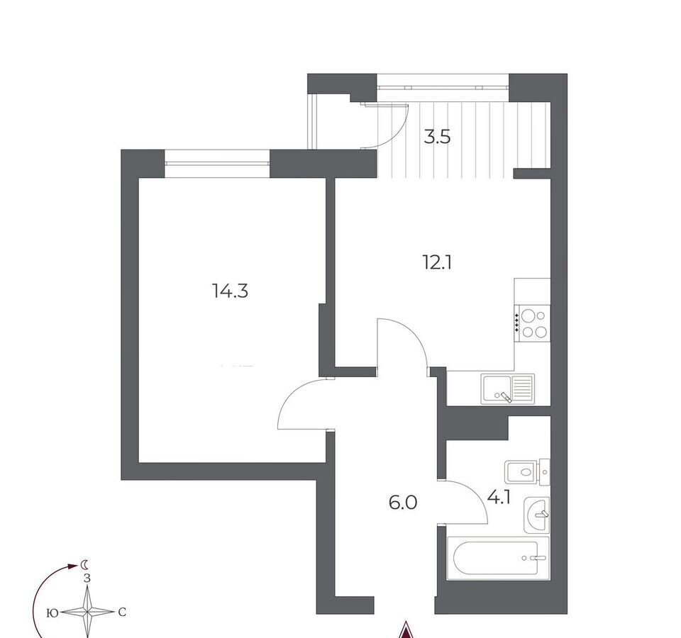 квартира г Новосибирск Заельцовская пр-кт Красный секц. 2-3 фото 1
