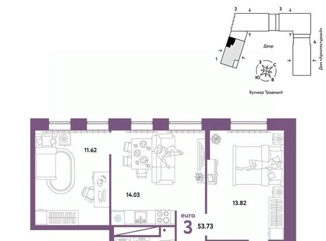 р-н Калининский ул Новоселов 98 фото