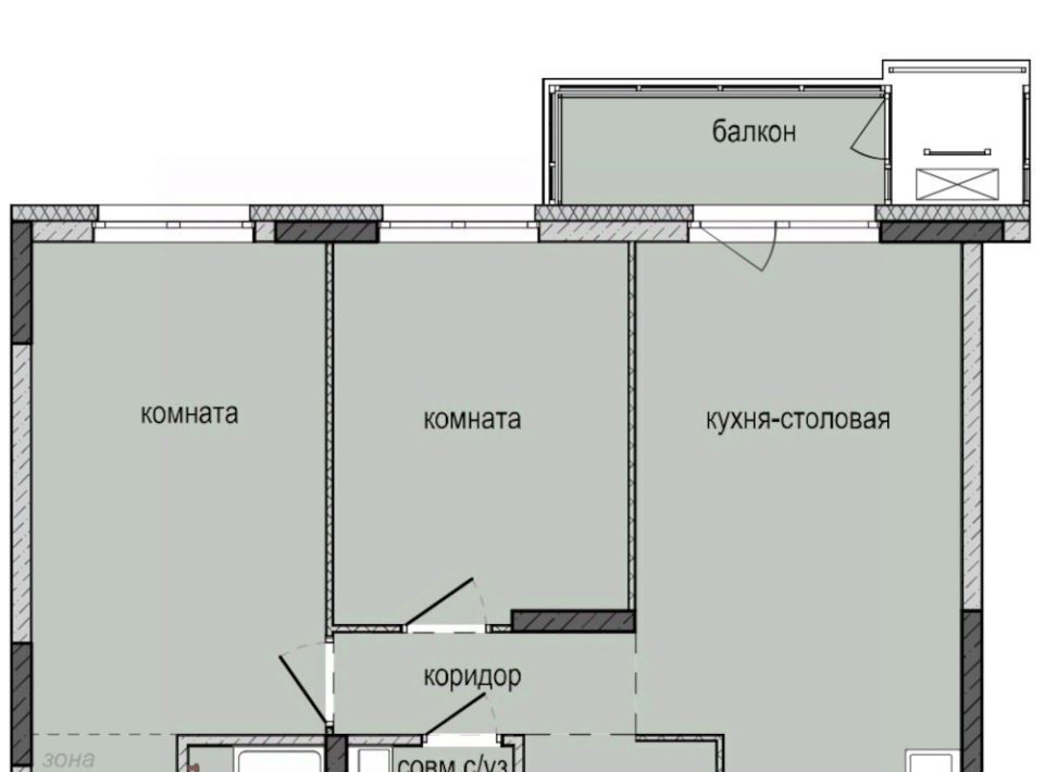 квартира г Ижевск р-н Индустриальный Культбаза ЖК «Ежевика» 10 жилрайон, 8-й мкр фото 1