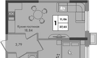квартира г Краснодар р-н Прикубанский ул им. генерала Брусилова 1/2 д. 5 фото 2