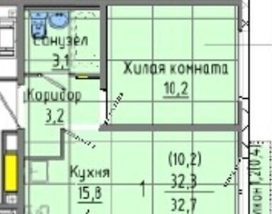квартира г Екатеринбург р-н Верх-Исетский ул. Зелёный Остров, 14 фото 13