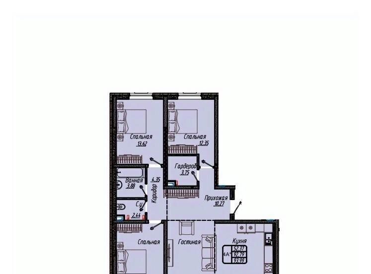 квартира г Краснодар р-н Прикубанский микрорайон 9-й километр фото 1
