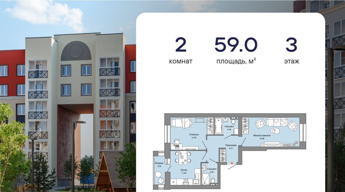 квартира г Киров р-н Ленинский ЖК Урванцево Знак жилой комплекс фото 1
