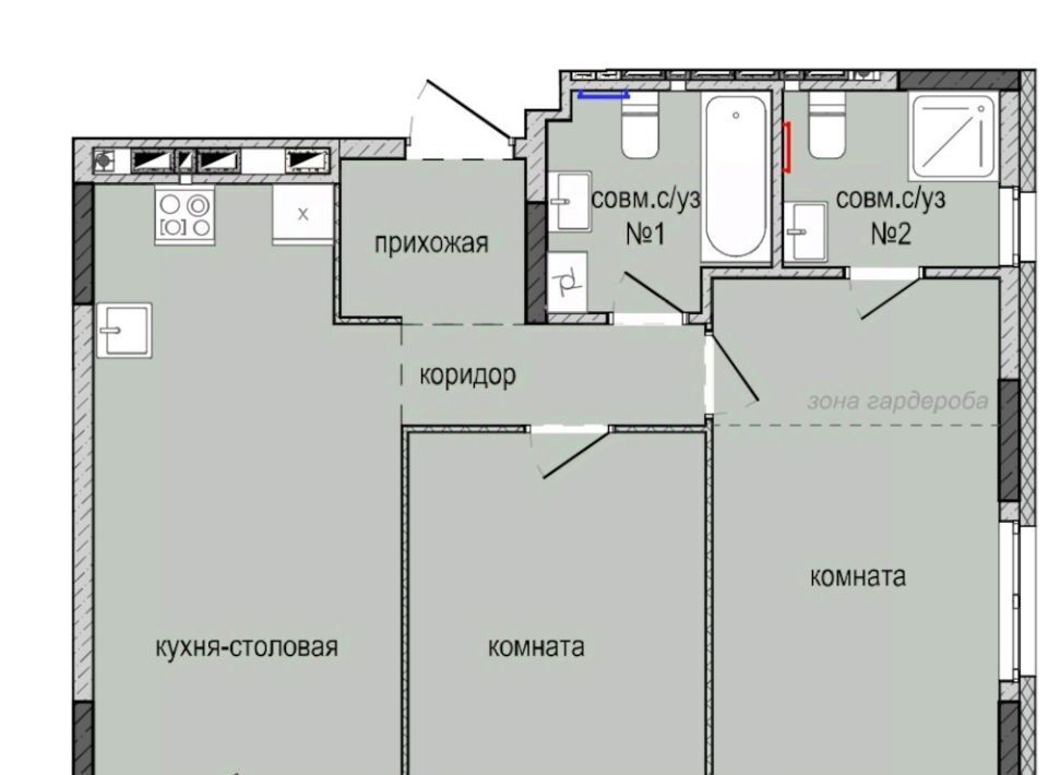 квартира г Ижевск р-н Индустриальный Культбаза ЖК «Ежевика» 10 жилрайон, 8-й мкр фото 1