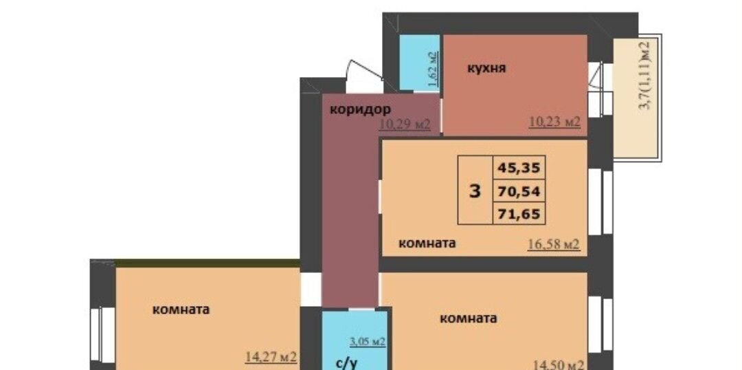 квартира г Ярославль р-н Дзержинский пр-кт Ленинградский 98 фото 17